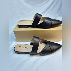 Journee‎ Collection “Stasi” Black Pointed Toe Slip-On Flats • Size 11NW
NWB